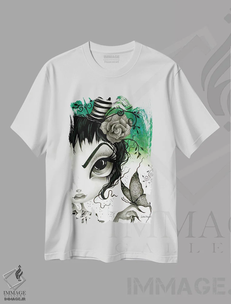 تیشرت سفید طرح دار لولیتا، دکوراسیون جایگزین اثر داتی گلیسون | immage.ir