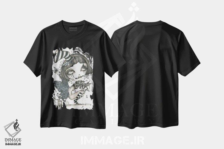 تیشرت مشکی طرح دار سامارا، دکوراسیون جایگزین اثر داتی گلیسون | immage.ir
