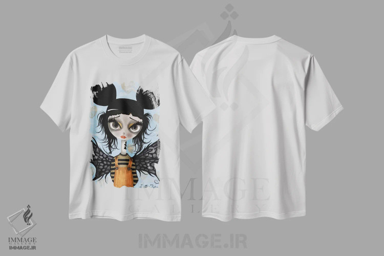 تیشرت سفید طرح دار ایمان بیاور ۲، هنر فاخر معاصر اثر داتی گلیسون | فروشگاه ایماژ