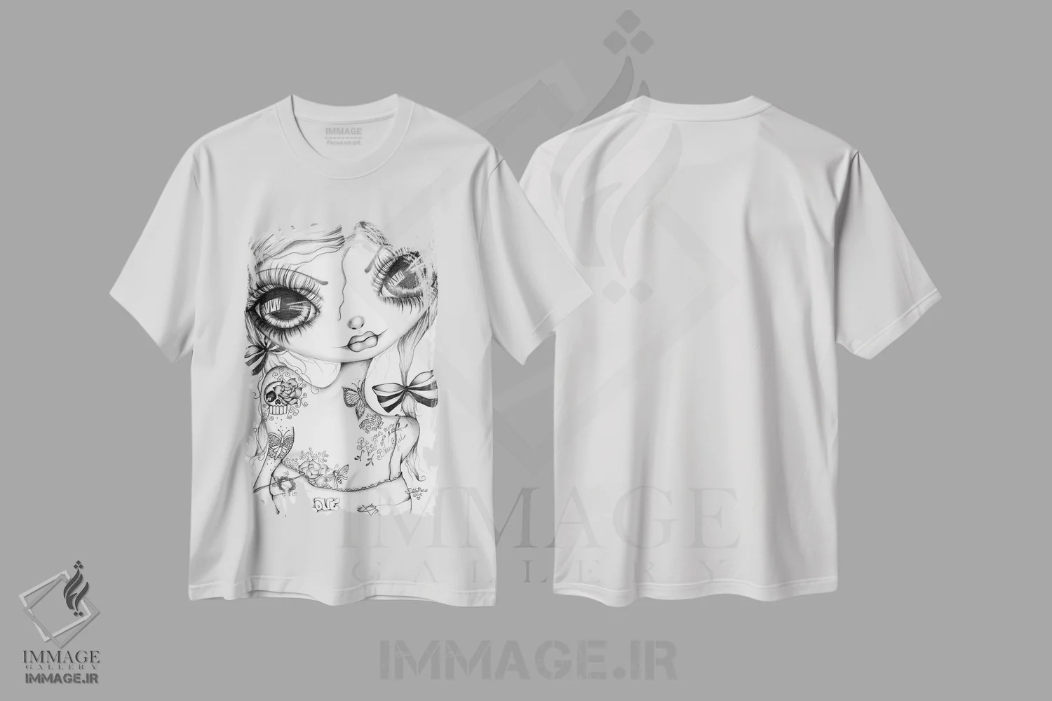 تیشرت سفید طرح دار نوع زیبایی خودت باش، هنر فاخر معاصر اثر داتی گلیسون | immage.ir