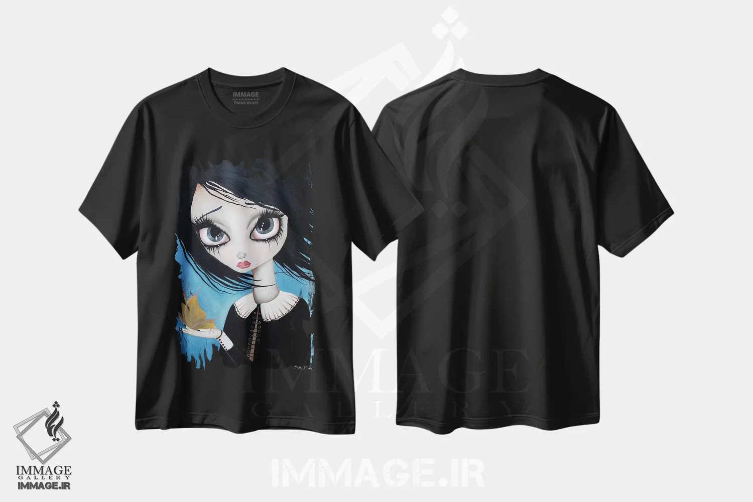تیشرت مشکی طرح دار لحظه ای برای به یاد سپردن، هنر فاخر معاصر اثر داتی گلیسون | فروشگاه ایماژ