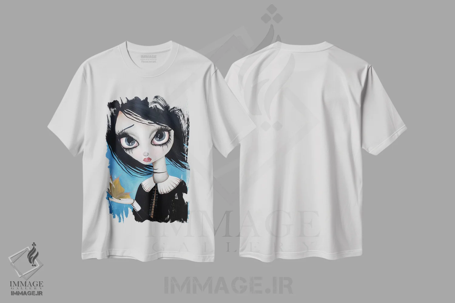 تیشرت سفید طرح دار لحظه ای برای به یاد سپردن، هنر فاخر معاصر اثر داتی گلیسون | immage.ir