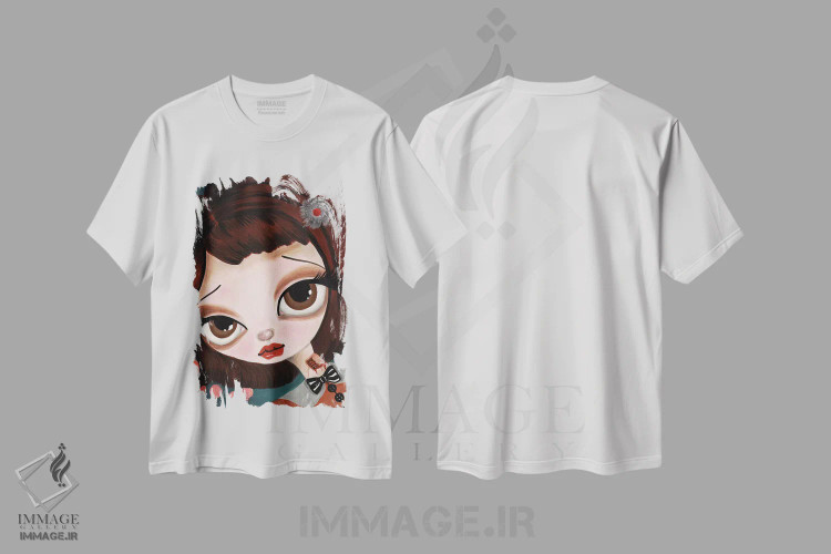 تیشرت سفید طرح دار بتی، هنر فاخر معاصر اثر داتی گلیسون | immage.ir