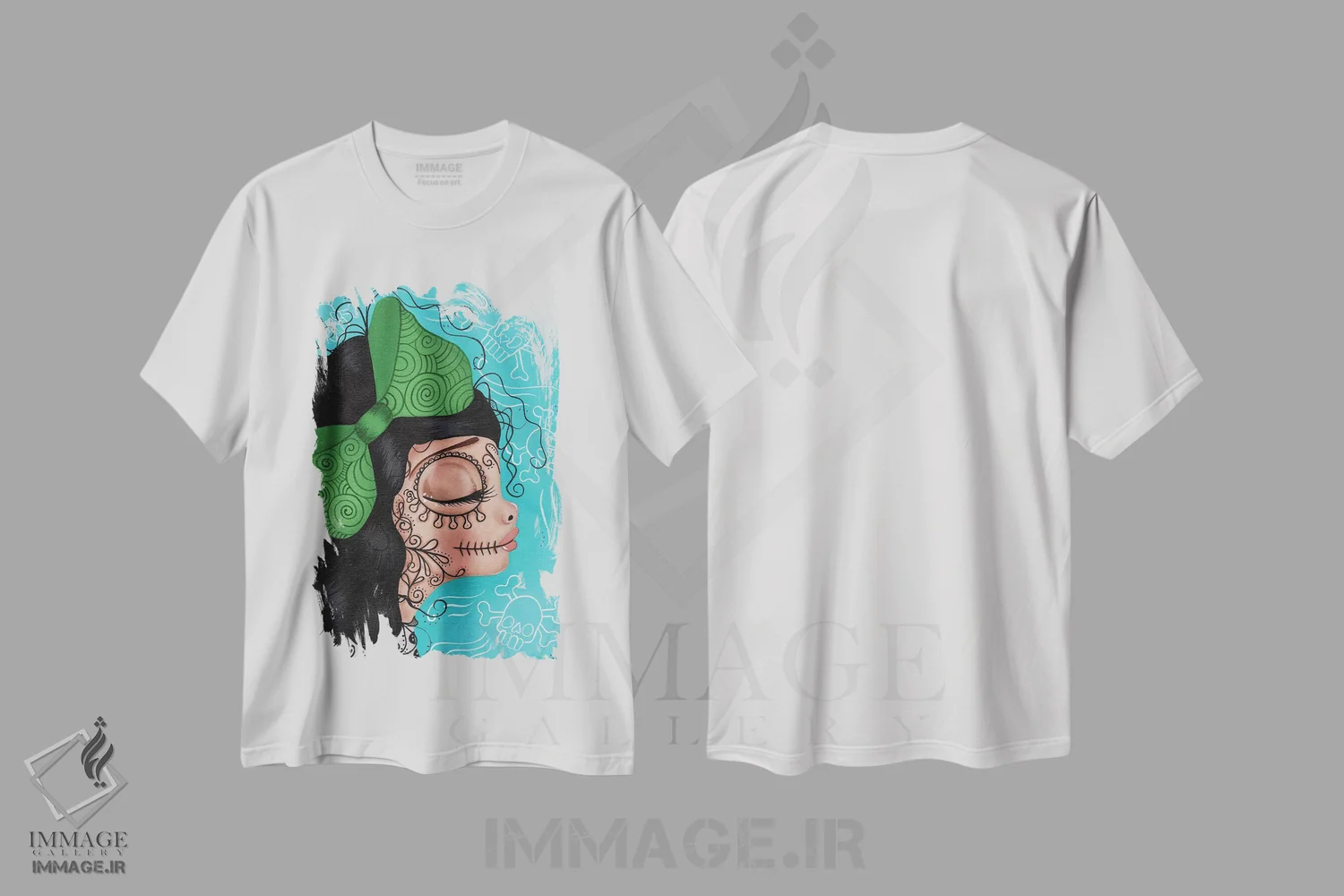 تیشرت سفید طرح دار بتی بو، هنر فاخر معاصر اثر داتی گلیسون | immage.ir