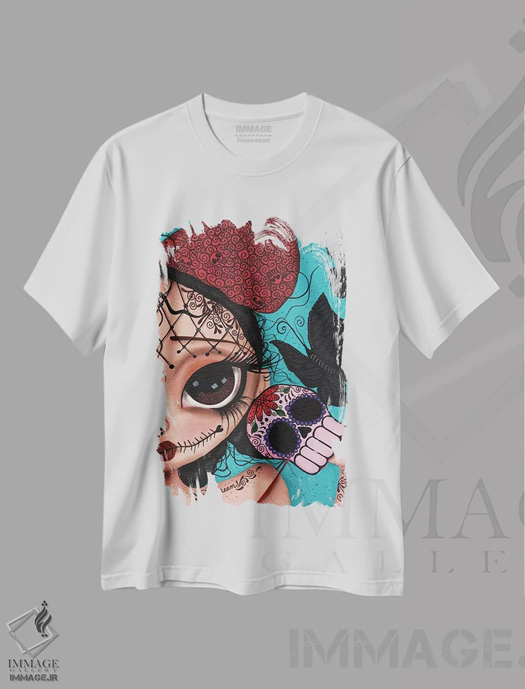 تیشرت سفید طرح دار جرئت رویاپردازی، هنر فاخر معاصر اثر داتی گلیسون | فروشگاه ایماژ