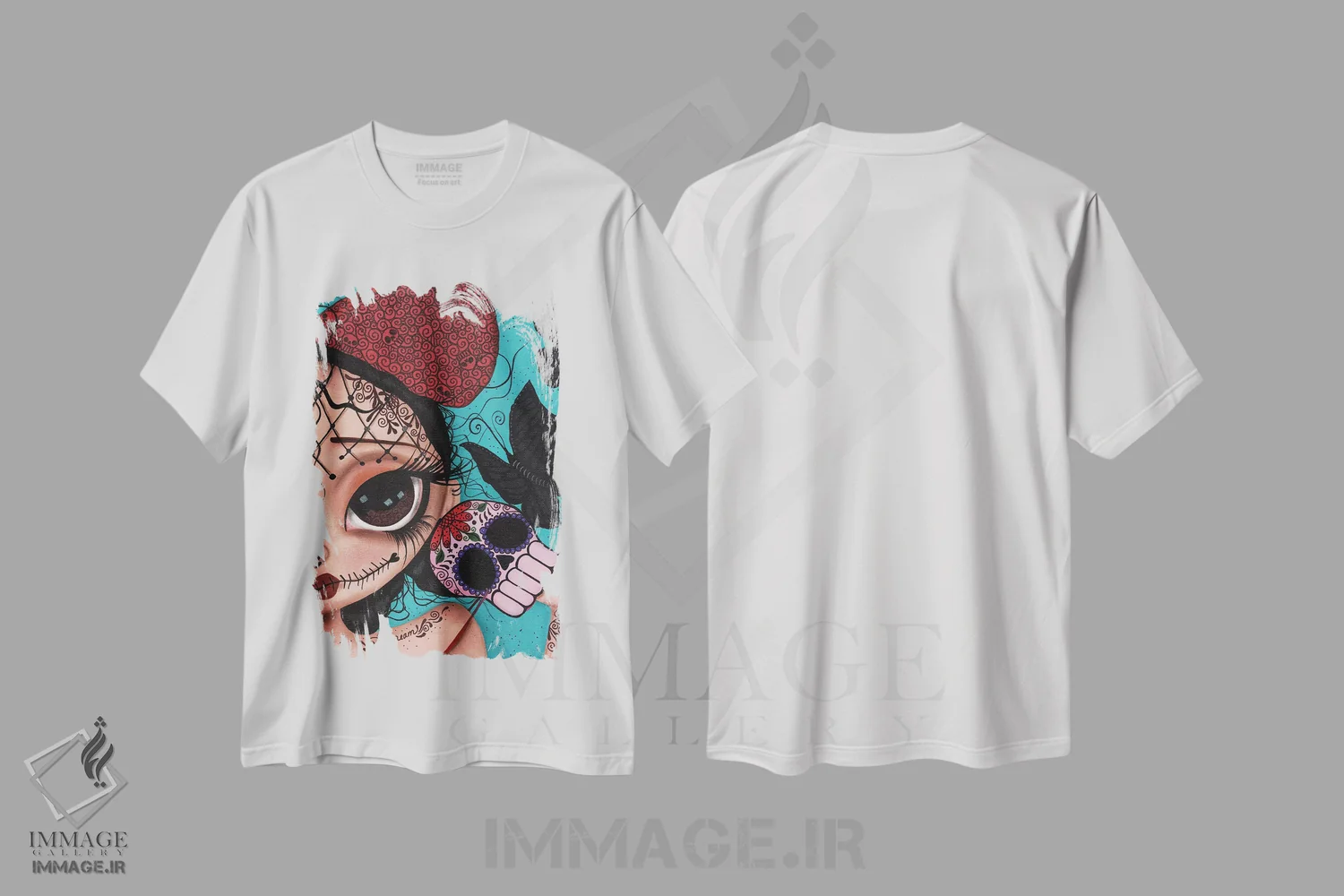 تیشرت سفید طرح دار جرئت رویاپردازی، هنر فاخر معاصر اثر داتی گلیسون | فروشگاه ایماژ