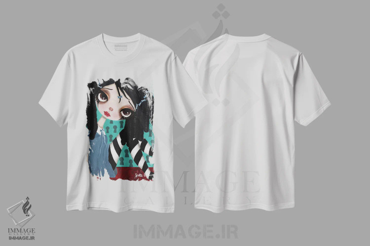 تیشرت سفید طرح دار فر، هنر فاخر معاصر اثر داتی گلیسون | immage.ir