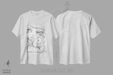 تیشرت سفید طرح دار قدرت دخترانه، هنر فاخر معاصر اثر داتی گلیسون | immage.ir