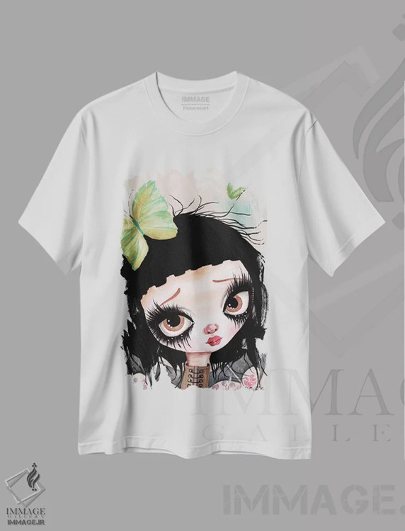 تیشرت سفید طرح دار پری گوتیک I، هنر فاخر معاصر اثر داتی گلیسون | فروشگاه ایماژ