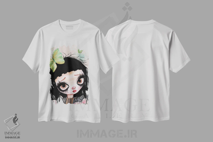 تیشرت سفید طرح دار پری گوتیک I، هنر فاخر معاصر اثر داتی گلیسون | فروشگاه ایماژ