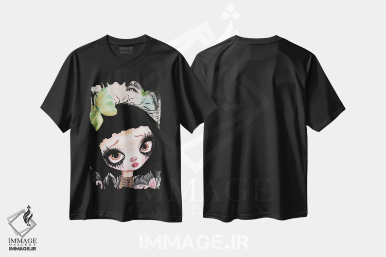 تیشرت مشکی طرح دار پری گوتیک I، هنر فاخر معاصر اثر داتی گلیسون | immage.ir