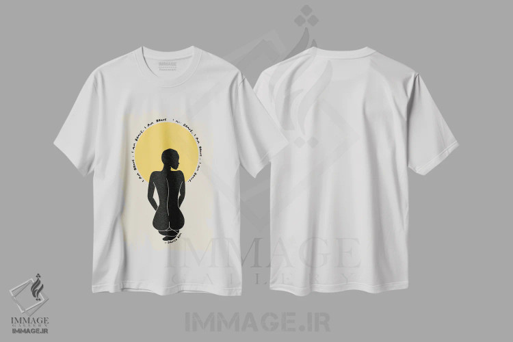 تیشرت سفید طرح دار من شجاعم، تزئینی اثر دانیکا گیم | فروشگاه ایماژ