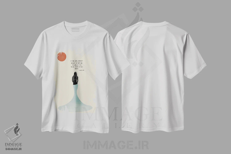 تیشرت سفید طرح دار این همه زیبایی، تزئینی اثر دانیکا گیم | immage.ir
