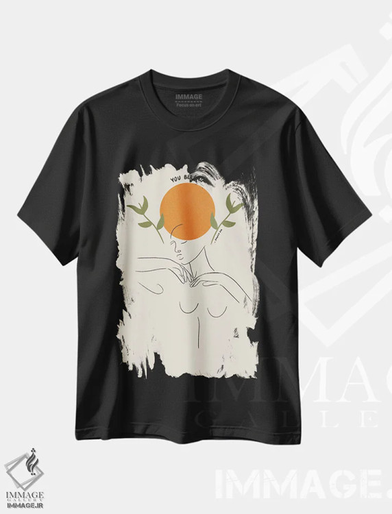 تیشرت مشکی طرح دار تو تعلق داری، تزئینی اثر دانیکا گیم | فروشگاه ایماژ