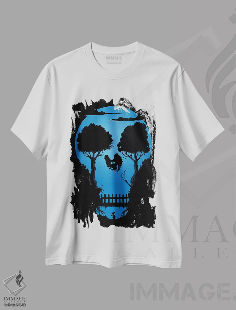 تیشرت سفید طرح دار موش را می گیرد، هنر دیجیتال اثر دیجیتال کاربین | immage.ir