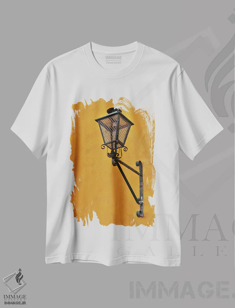 تیشرت سفید طرح دار آثار دارل گالین - immage.ir