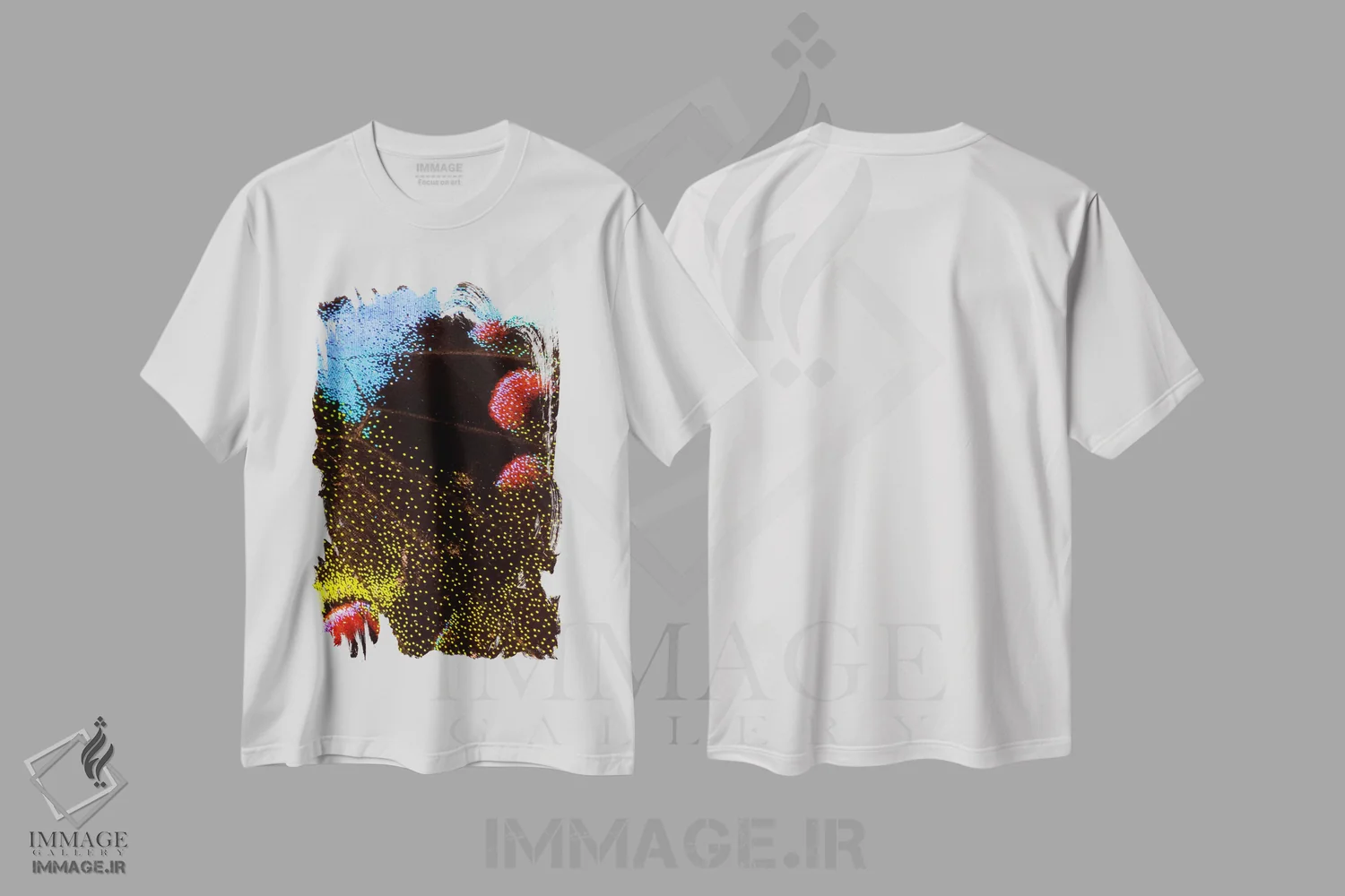 تیشرت سفید طرح دار عکاسی ماکرو از بال پروانه III، عکاسی ماکرو اثر دارل گالین | immage.ir