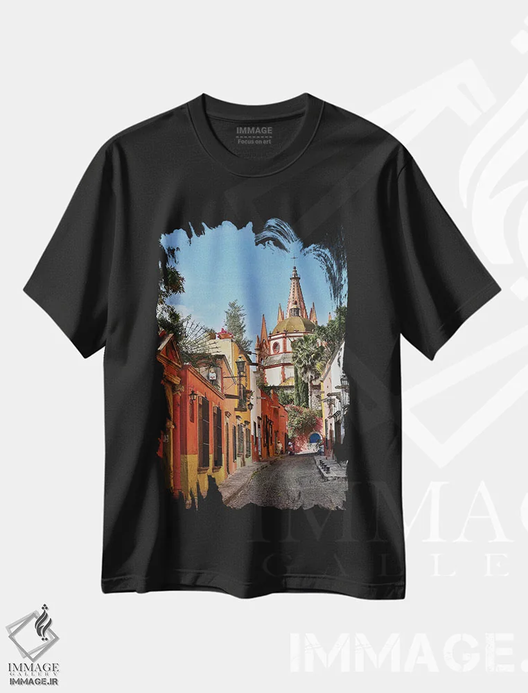 تیشرت مشکی طرح دار آثار دارل گالین - immage.ir