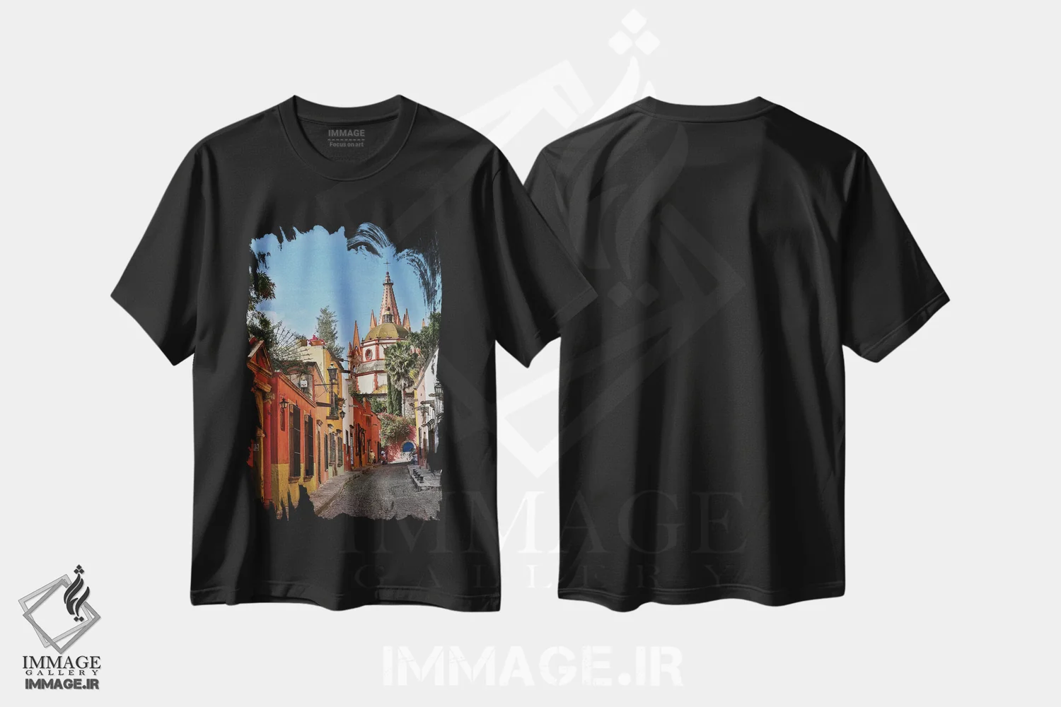 تیشرت مشکی طرح دار آثار دارل گالین - immage.ir