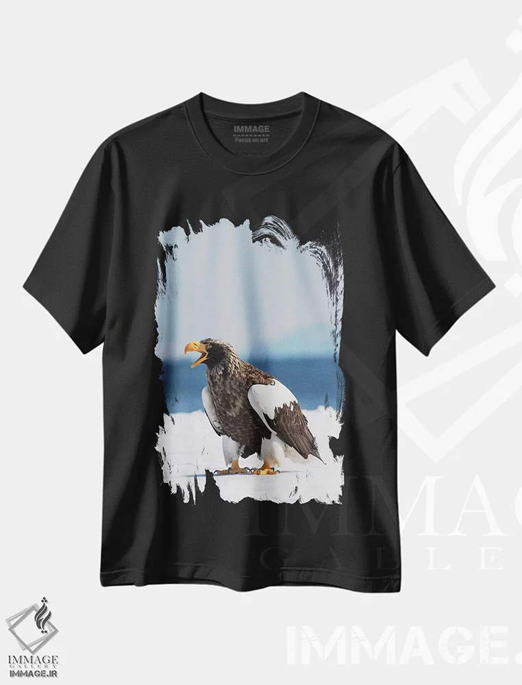 تیشرت مشکی طرح دار آثار دارل گالین - immage.ir