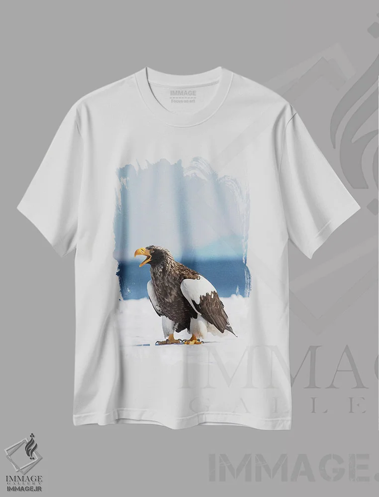 تیشرت سفید طرح دار آثار دارل گالین - فروشگاه ایماژ