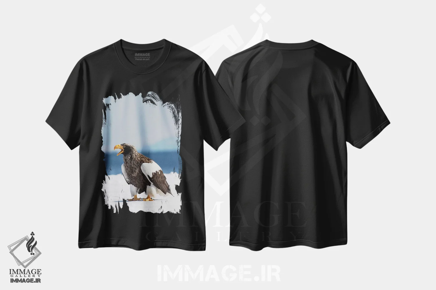 تیشرت مشکی طرح دار آثار دارل گالین - immage.ir