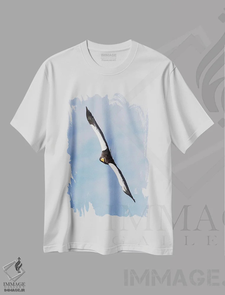 تیشرت سفید طرح دار آثار دارل گالین - immage.ir