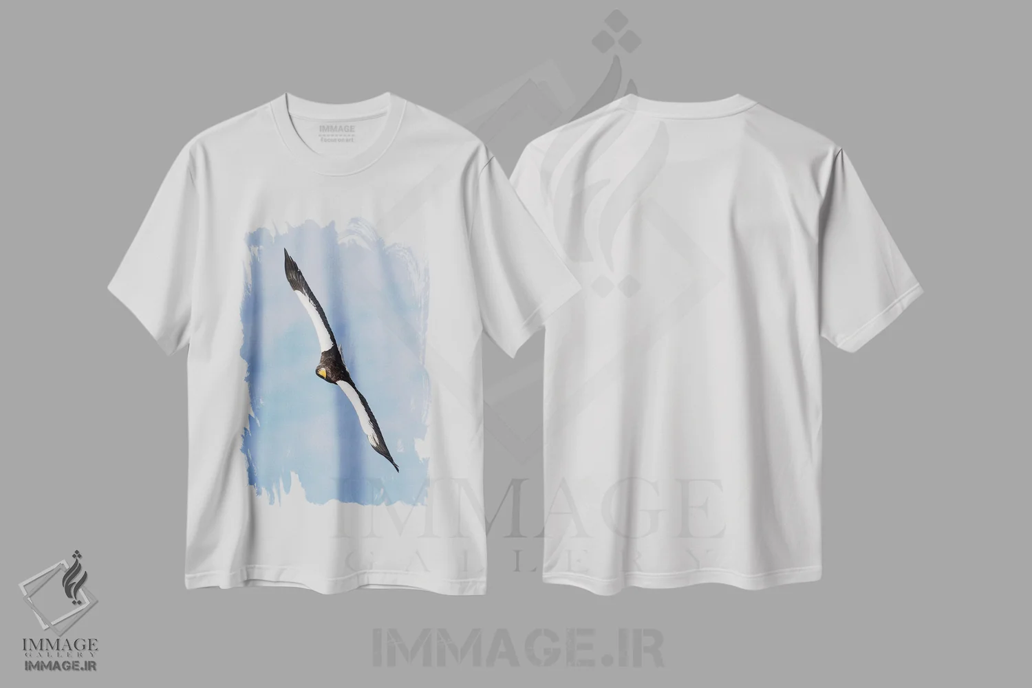 تیشرت سفید طرح دار آثار دارل گالین - immage.ir