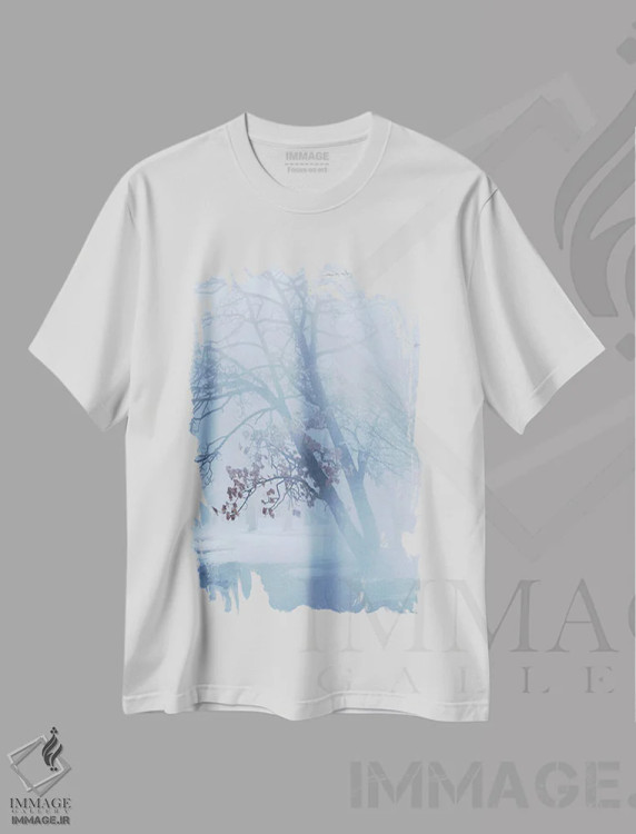 تیشرت سفید طرح دار آثار دارل گالین - immage.ir