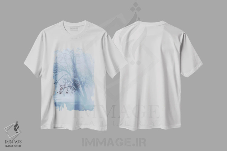 تیشرت سفید طرح دار آثار دارل گالین - immage.ir