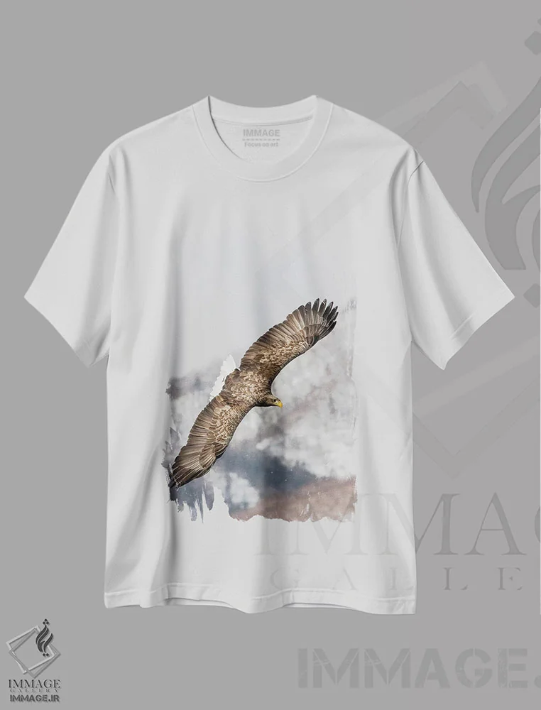 تیشرت سفید طرح دار آثار دارل گالین - فروشگاه ایماژ