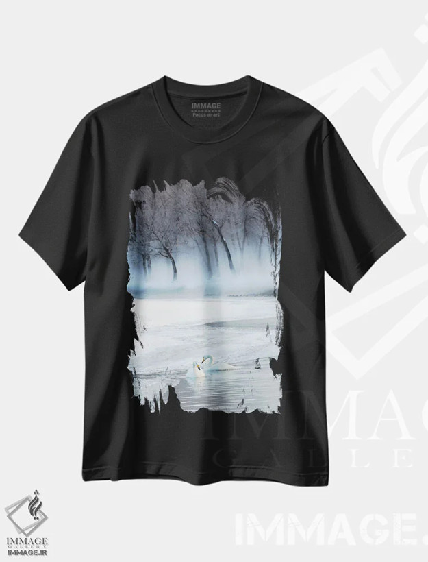 تیشرت مشکی طرح دار آثار دارل گالین - immage.ir