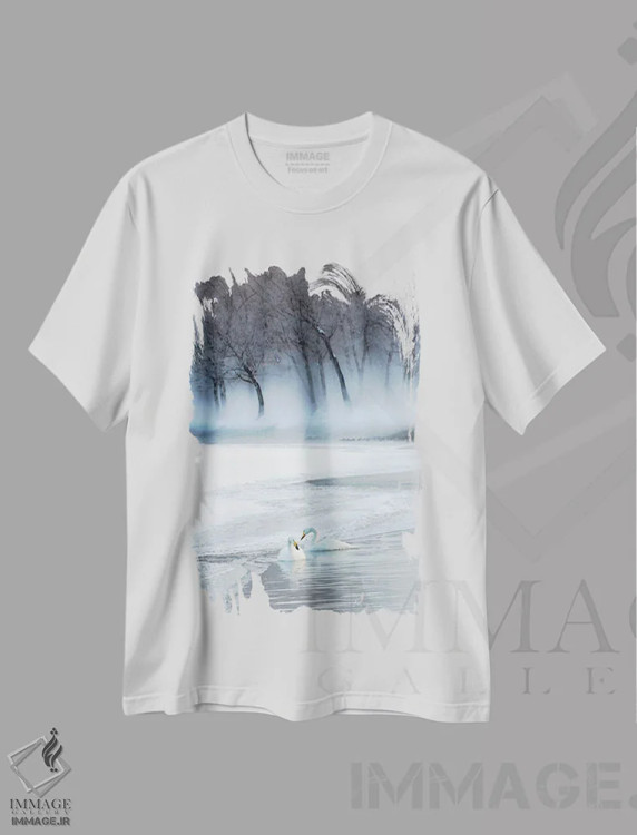 تیشرت سفید طرح دار آثار دارل گالین - فروشگاه ایماژ