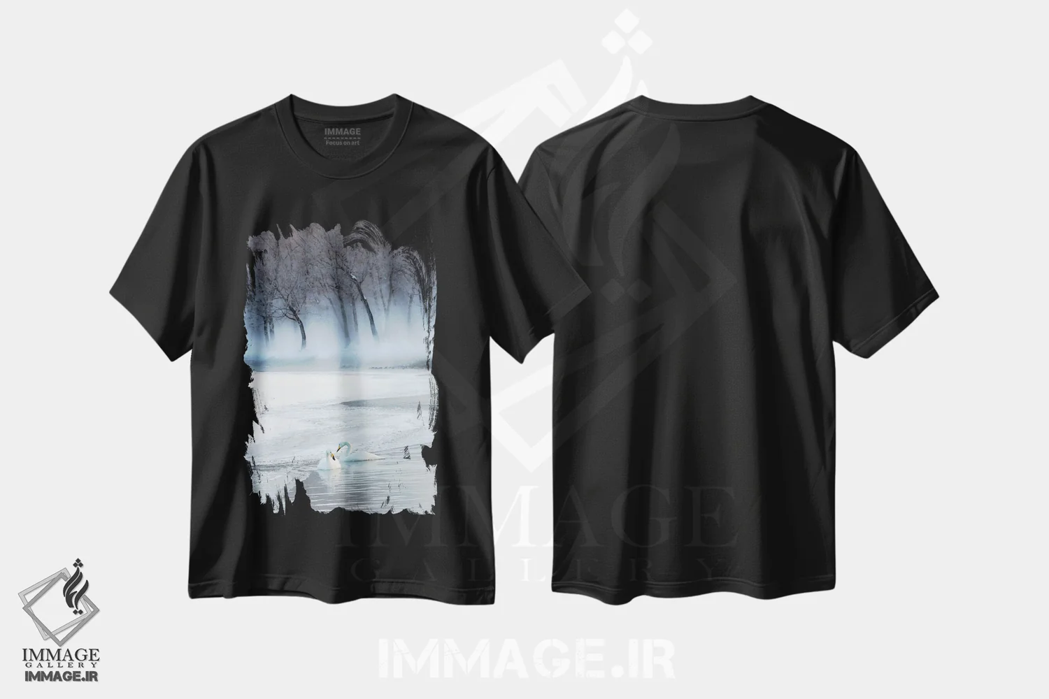 تیشرت مشکی طرح دار آثار دارل گالین - immage.ir