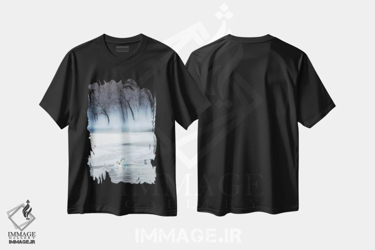 تیشرت مشکی طرح دار آثار دارل گالین - immage.ir