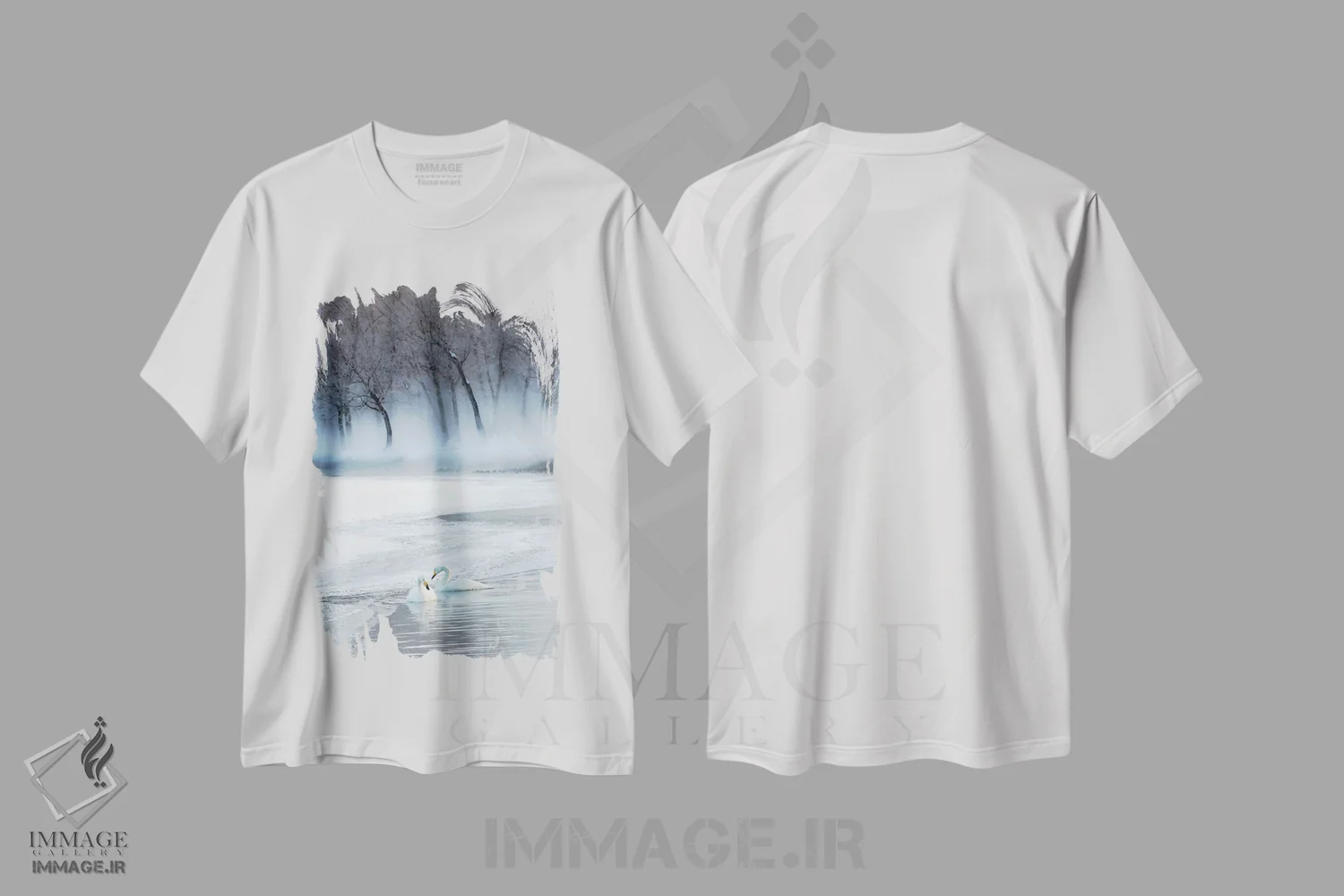تیشرت سفید طرح دار آثار دارل گالین - فروشگاه ایماژ