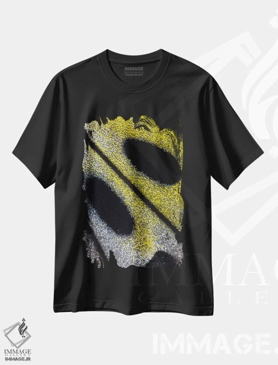 تیشرت مشکی طرح دار عکاسی ماکرو از بال پروانه شماره ده، عکاسی ماکرو اثر دارل گالین | فروشگاه ایماژ