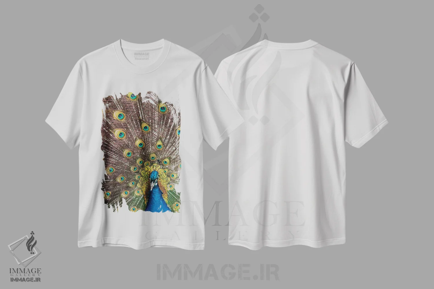 تیشرت سفید طرح دار آثار دارل گالین - immage.ir