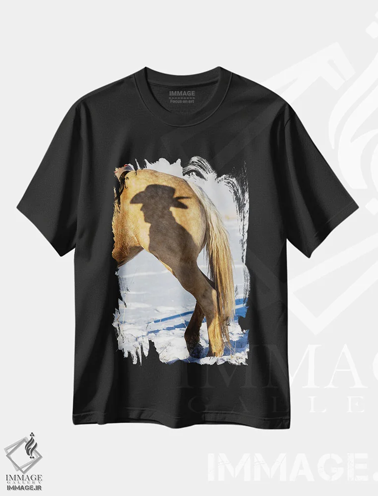 تیشرت مشکی طرح دار آثار دارل گالین - immage.ir