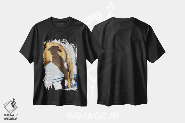 تیشرت مشکی طرح دار آثار دارل گالین - immage.ir