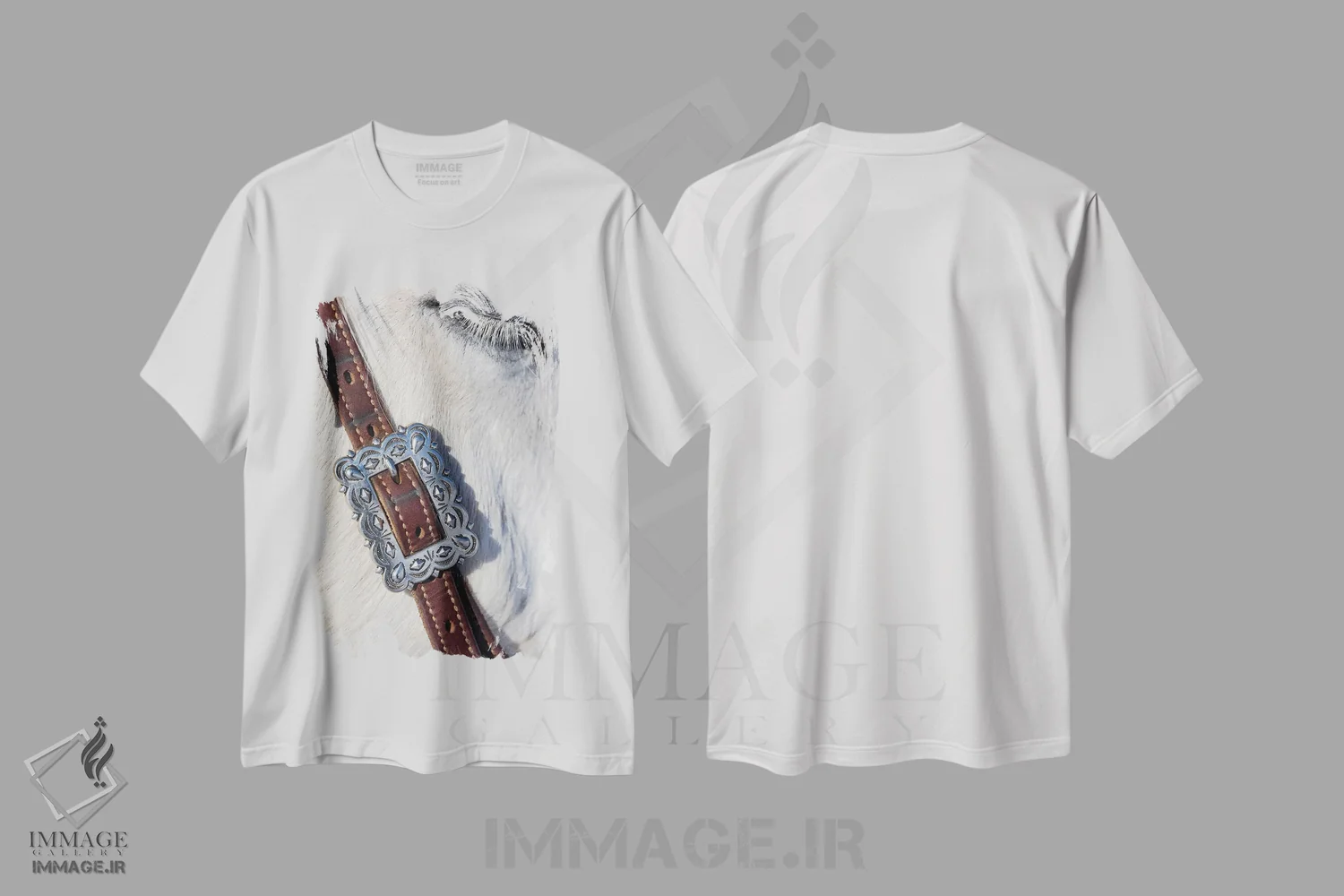 تیشرت سفید طرح دار آثار دارل گالین - immage.ir
