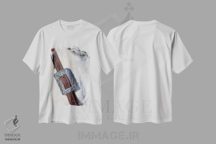 تیشرت سفید طرح دار آثار دارل گالین - immage.ir