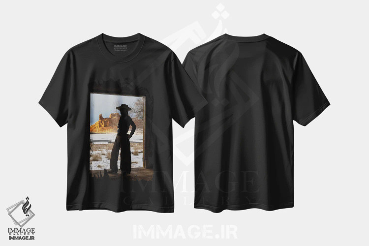 تیشرت مشکی طرح دار آثار دارل گالین - immage.ir