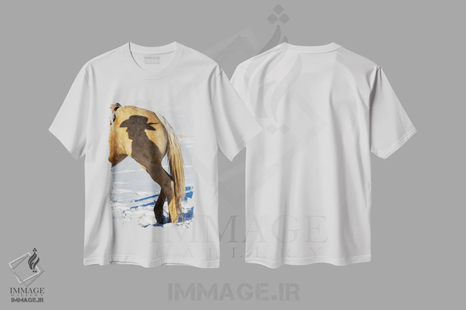 تیشرت سفید طرح دار آثار دارل گالین - فروشگاه ایماژ