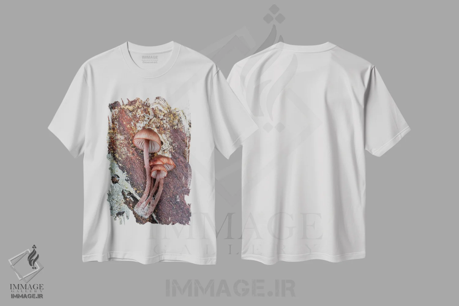 تیشرت سفید طرح دار آثار دارل گالین - immage.ir