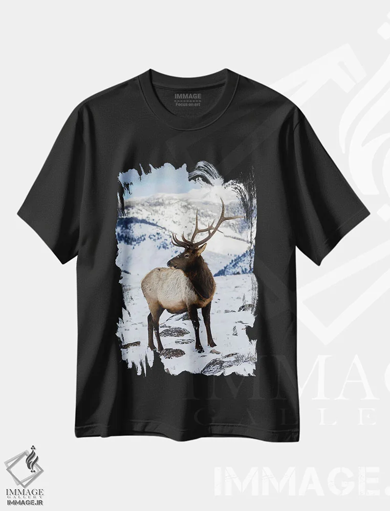 تیشرت مشکی طرح دار آثار دارل گالین - immage.ir