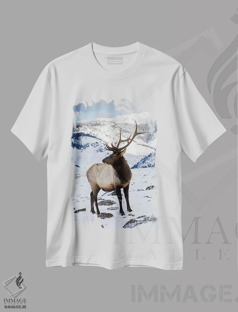 تیشرت سفید طرح دار آثار دارل گالین - فروشگاه ایماژ