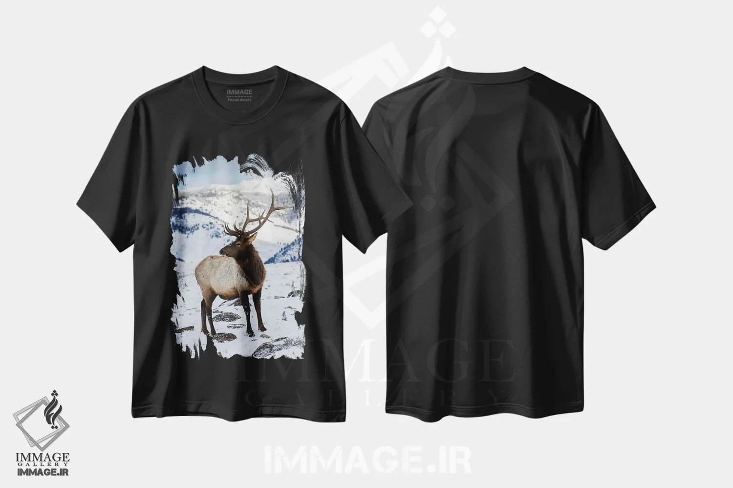 تیشرت مشکی طرح دار آثار دارل گالین - immage.ir