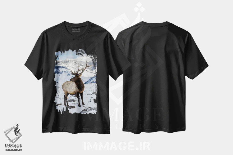 تیشرت مشکی طرح دار آثار دارل گالین - immage.ir