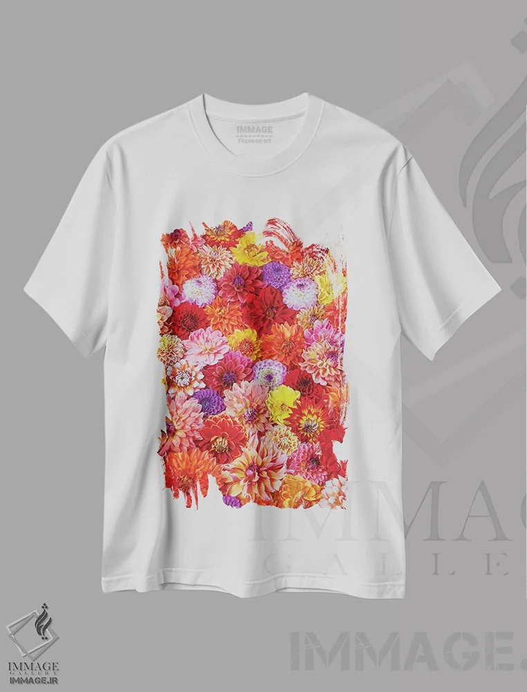 تیشرت سفید طرح دار آثار دارل گالین - فروشگاه ایماژ